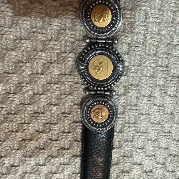 Brighton Museum Collection Black and Gold Women's Belt - Picture 2 of 6